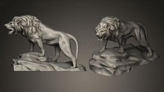 3D модель Лев на скале (STL)
